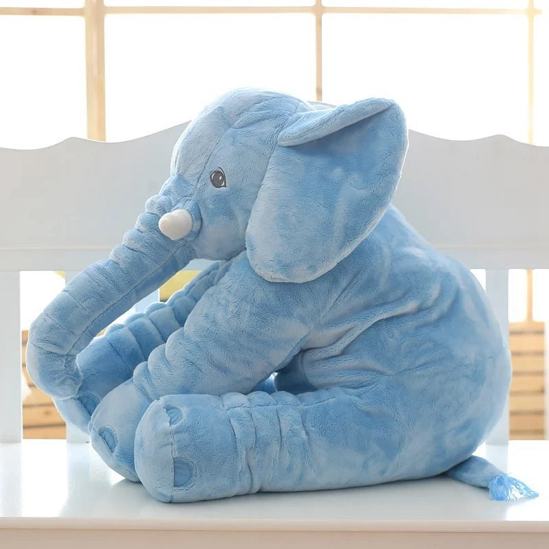 Soft Comfort Elephant Plush Toy  Throw Pillows Blue-60cm The Khan Shop
