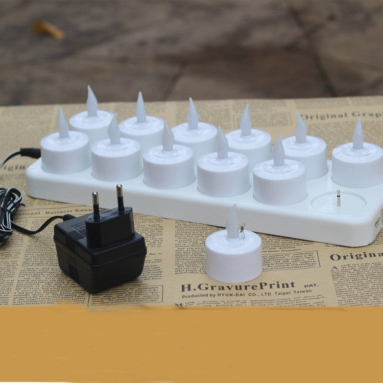 12 LED Rechargeable Electronic Candles The Khan Shop