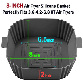 Air Fryer Silicone Pot Basket Liners Non-Stick Safe Oven  oven  The Khan Shop