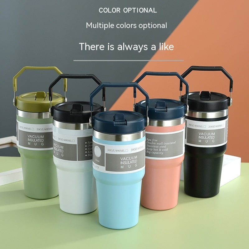 Portable Car Cup Stainless Steel Cup Travel Sports Water Bottle The Khan Shop