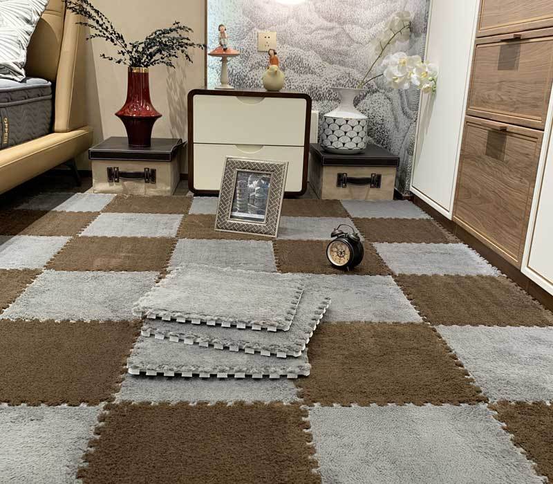 Large Area Room Cube Floor Mats Beside The Bed  Area Rugs  The Khan Shop