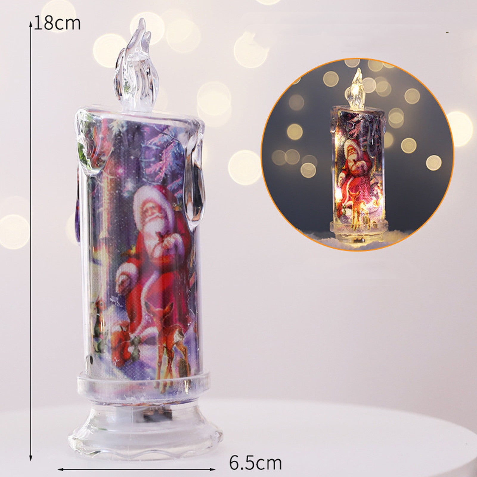 Christmas Transparent Electronic Candles Decorative Gifts The Khan Shop