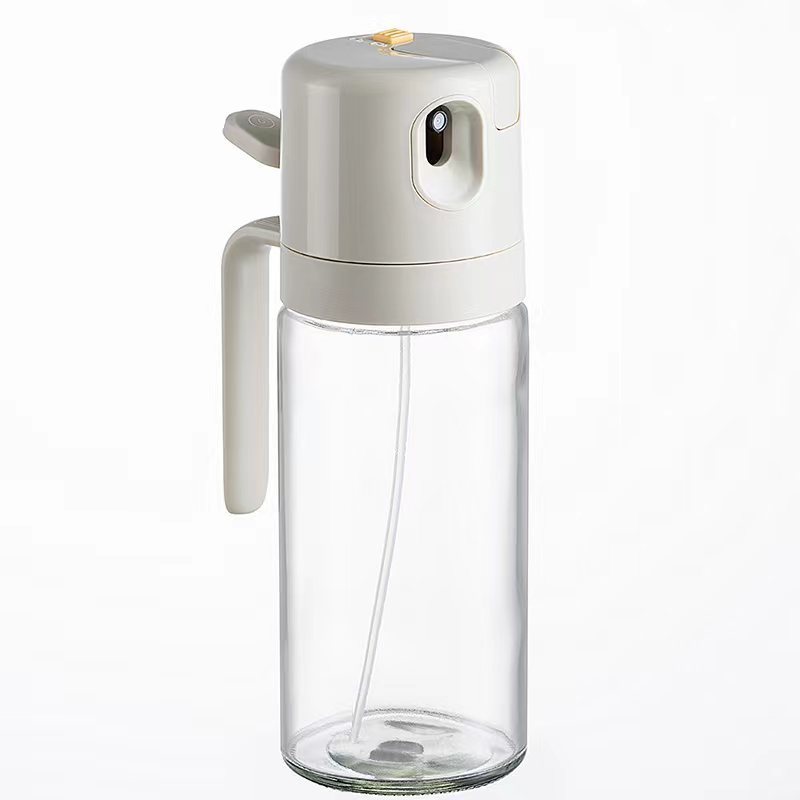 2 In 1 Oil Sprayer Bottle BBQ Cooking Oil Dispenser Olive Oil Pourers Sprayer  CookWare 550ml-Warm-Gray-1PC The Khan Shop