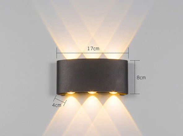 Led Wall Lamp Bedroom Bedside Lamp  Wall Decoration Black-6W-White-light The Khan Shop