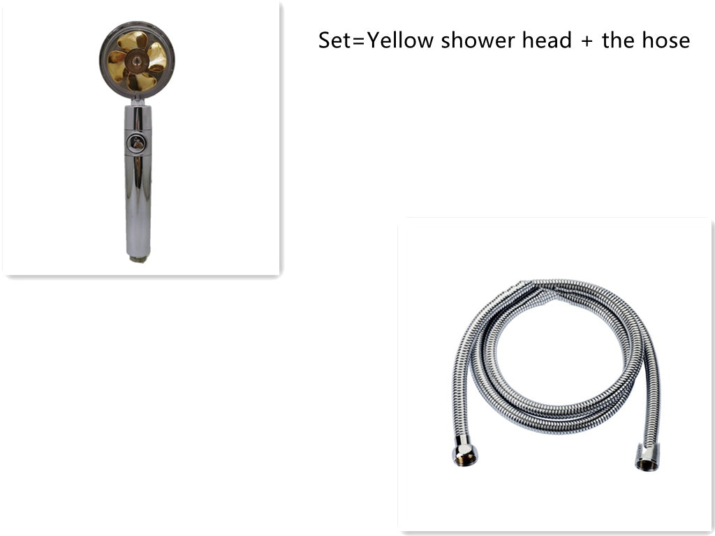 Shower Head Water Saving Flow 360 Degrees Rotating  Bathroom Accessories Set7 The Khan Shop