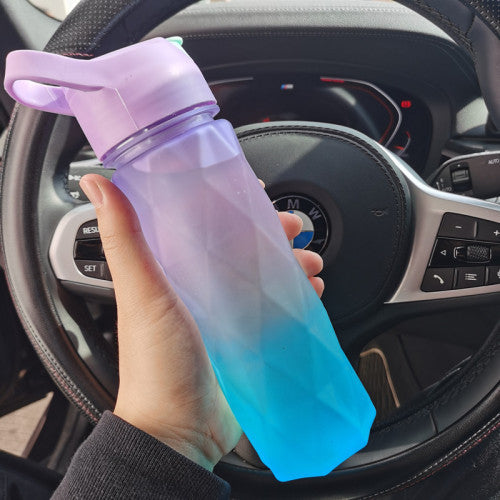 Spray Water Bottle For Girls Outdoor Sport Fitness  Sipper & Bottle Purple-and-blue-gradient The Khan Shop