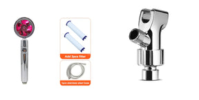 Shower Head Water Saving Flow 360 Degrees Rotating  Bathroom Accessories Set53 The Khan Shop