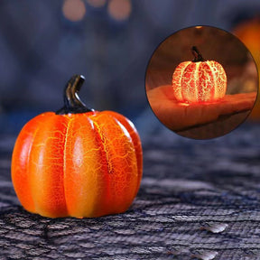 New Halloween Pumpkin Lantern Simulation Pumpkin LED Candle Lamp Resin Luminous Pumpkin The Khan Shop