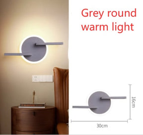 Minimalist art living room wall decoration lamps  Wall Decoration Grey-round-warm-light The Khan Shop