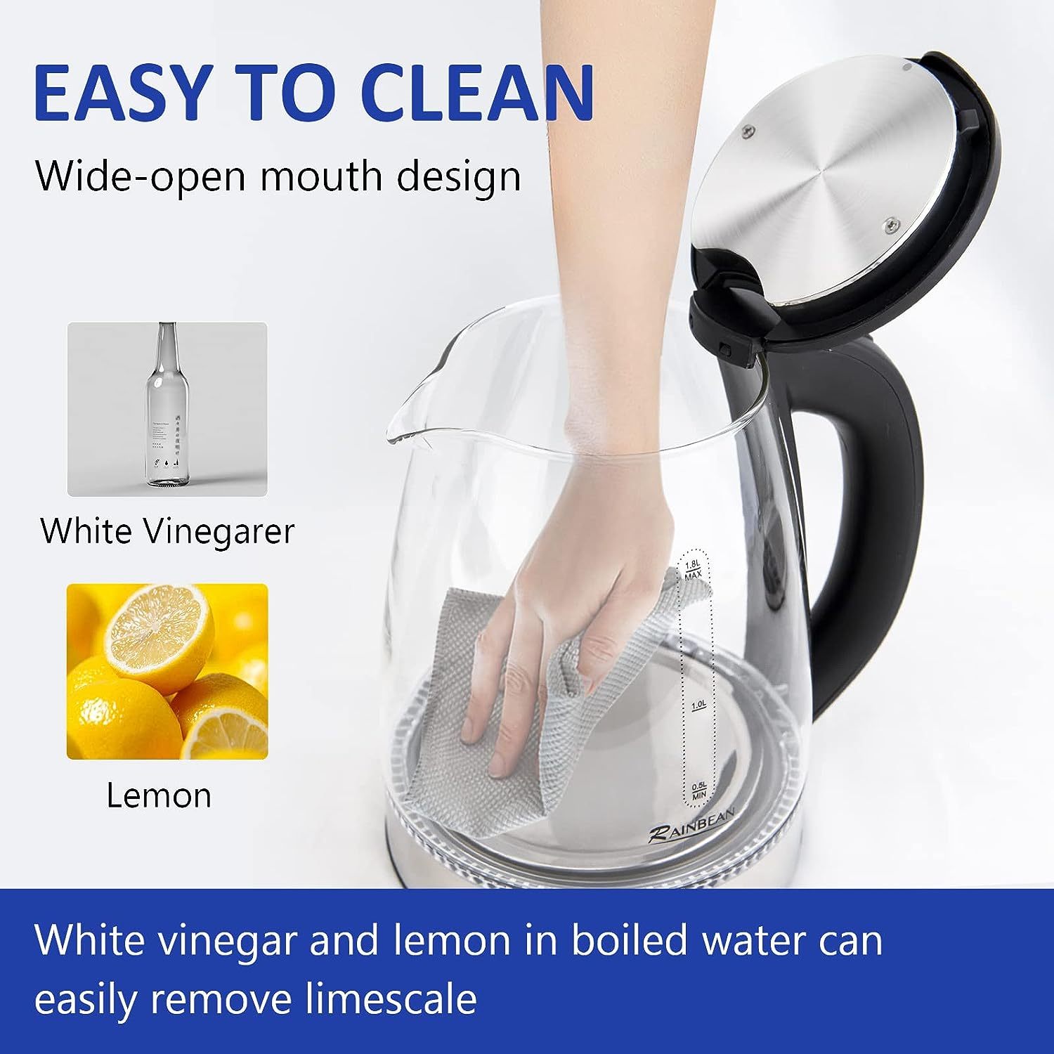 Electric Kettle Water Boiler, 1.8L Electric Tea Kettle  Electric Kettle  The Khan Shop