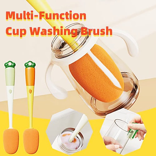 Kitchen 3 In 1 Multifunctional Cleaning Cup Washer Brush Long Handle Carrot Water Bottle Cleaning Brush KHAN SHOP LLC bottle