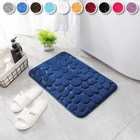 1pc AntiSlip Cobblestone Floor mat for Bathroom Bedroom and Childrens Bathroom  Absorbs Water and Reduces Slips and Falls