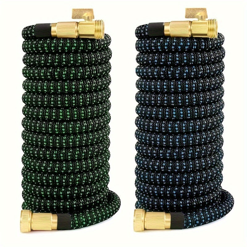 Retractable Hose 25FT50FT75FT100FTx34 Solid Brass Fitting Connectors Lightweight Kink Free For Yard Watering Washing Tool