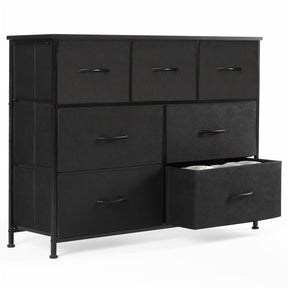 Dresser For Bedroom With 7 Drawers Clothes Drawer Fabric Closet Organizer Dresser With Metal Frame And Wood Tabletop Chest Storage Tower For Kids Room Nursery Living Room Entryway
