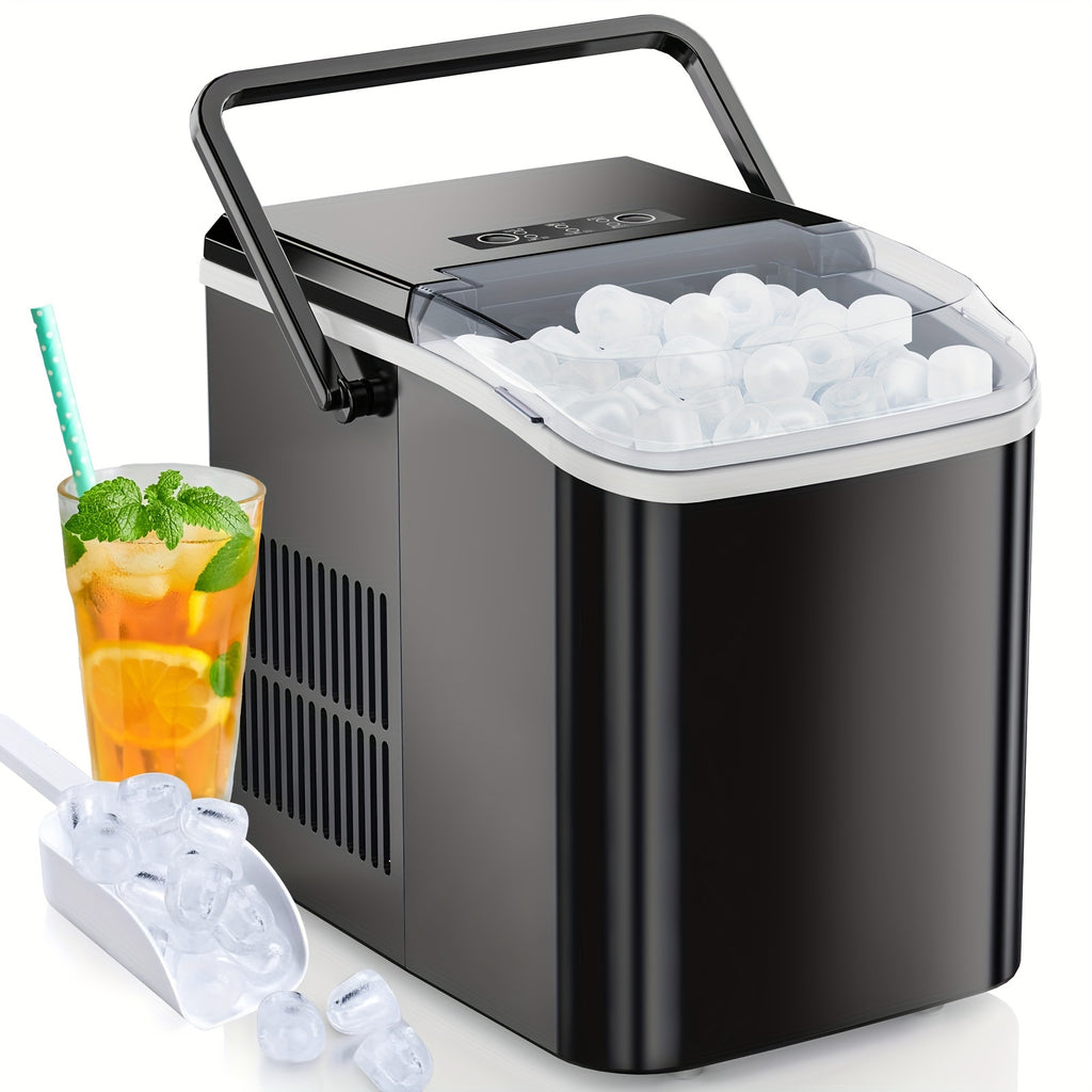 Ice Makers Countertop Portable Ice Machine with Carry Handle 2 Sizes of Icecube for Home Kitchen Bar Party Camping